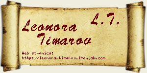 Leonora Timarov vizit kartica